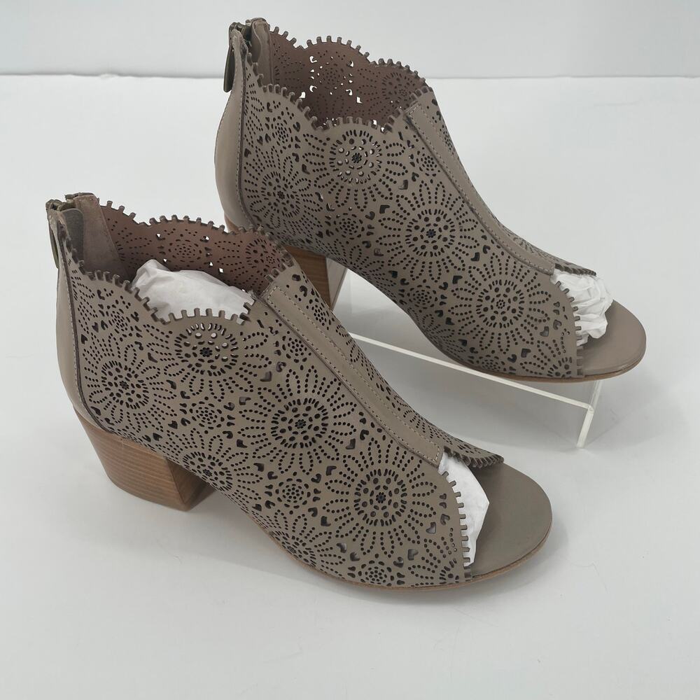 New Sundance Women's Penelope Bootie Sandals, Floral Cut-Out, Sz 37 Comfort Boho